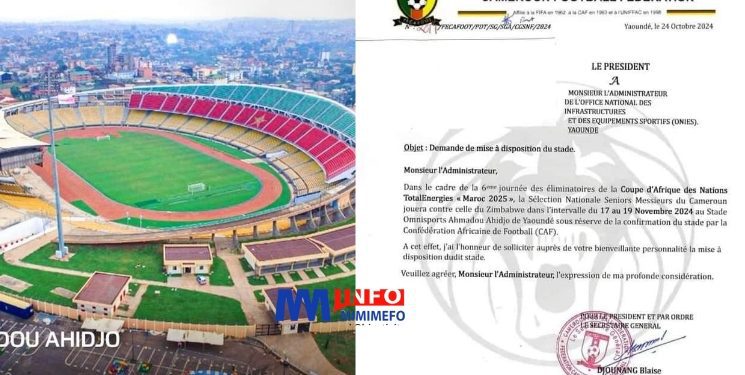 La Fecafoot demande le stade Amadou Ahidjo pour le match contre le Zimbabwe