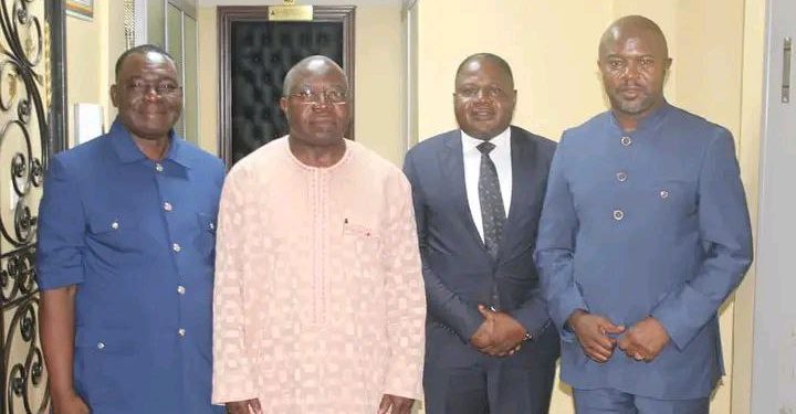 Nkambe Mayor and others went to see the Minister of Decentralisation