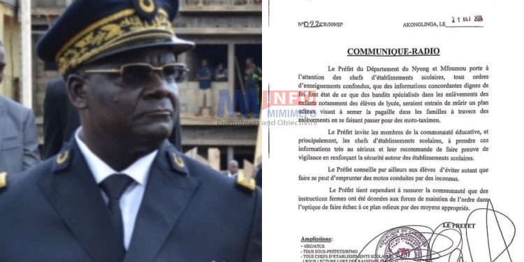 SDO of Nyong and Mfoumou's communique