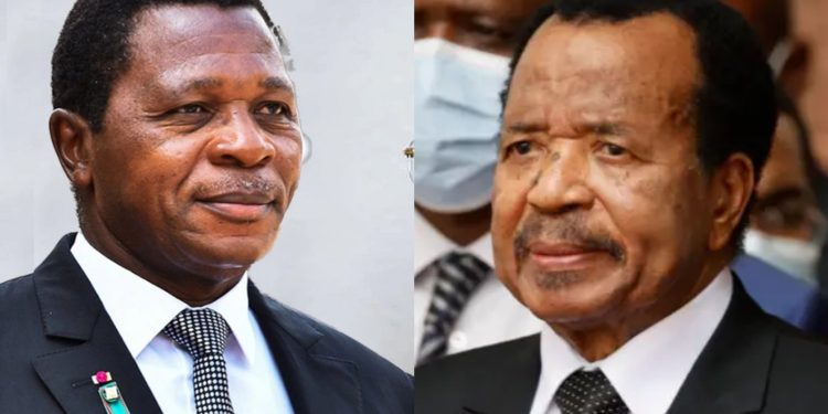 President Paul Biya and Paul Atanga Nji in Cameroon