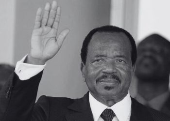 President Paul Biya black and white