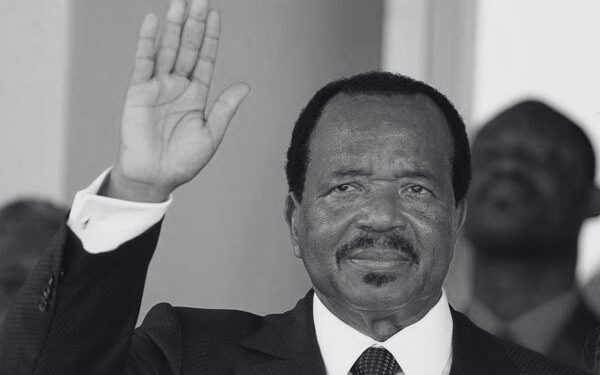 President Paul Biya black and white