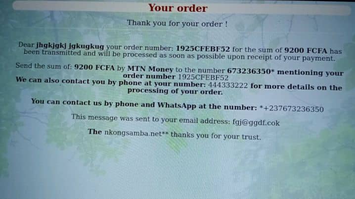 Orders made by MMI confirmed that the funds were received in the three different personal accounts