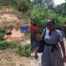 La falaise de Dschang coupée par un glissement de terrain massif