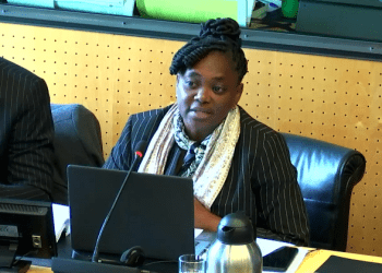Atabong Angelina at the UN Cameroon Human Rights Review
