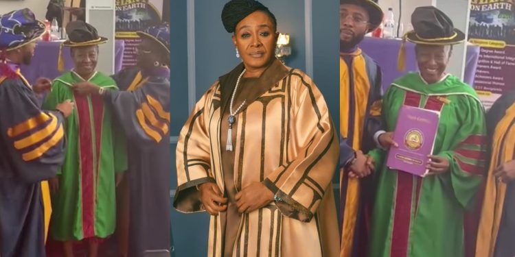 Patience Ozokwor receives honoary doctorate
