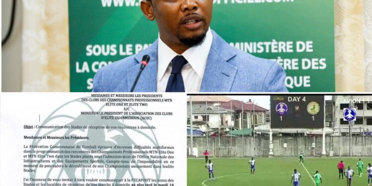 Championnat camerounais : Les Clubs Chargés de Trouver un Terrain pour leurs Rencontres à Domicile