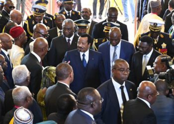 President Biya addresses the diplomatic corps during the New Year