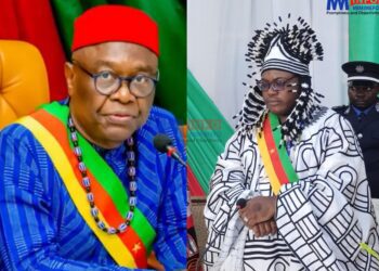 President of the North West Regional Assembly, Fru Angwafor III and Fon Yakum Kevin