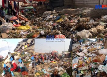 Yaounde covered in trash