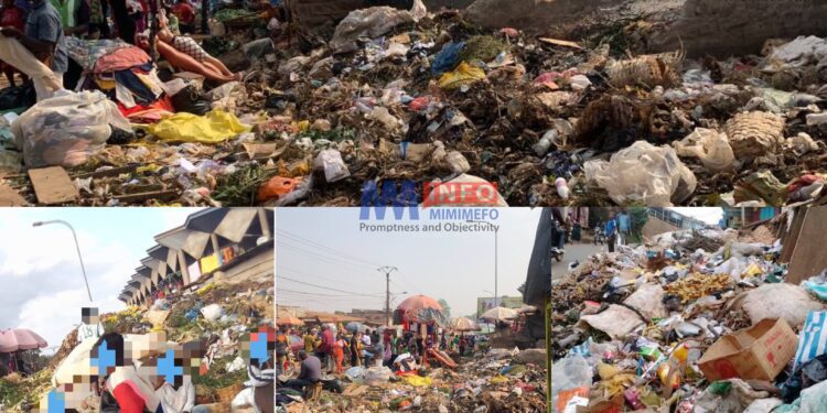 Yaounde covered in trash