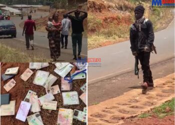 Ambazonia fighters confiscating ID cards