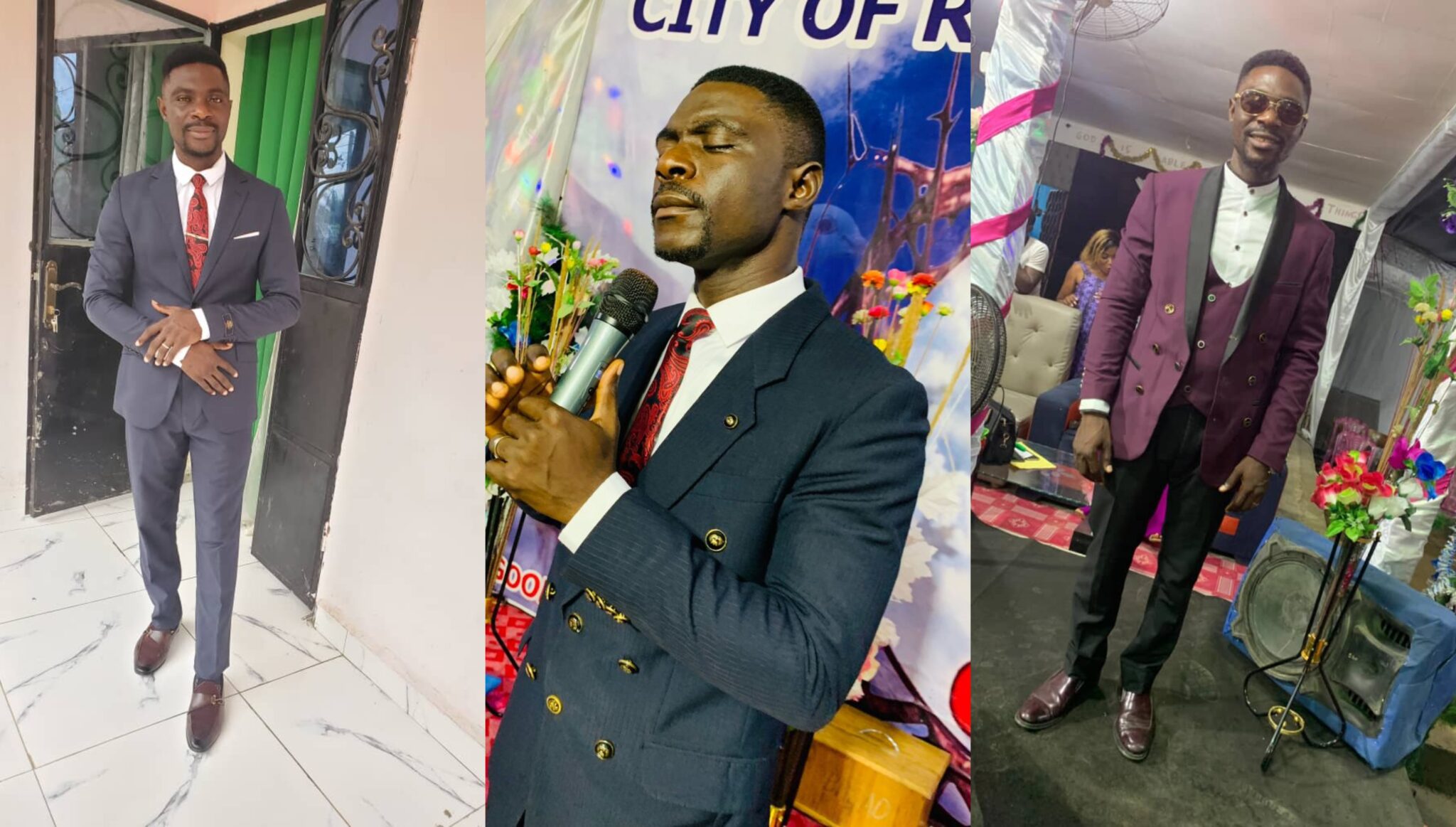 Pastor Hilary Ngwa in church