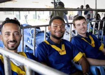 The Three Americans on their way home