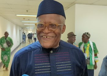 Akere Muna at the SDF convention in 2025
