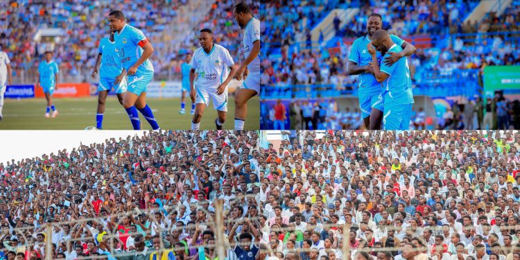 Football legends Eto'o, Adebayor, Okocha play exhibition game