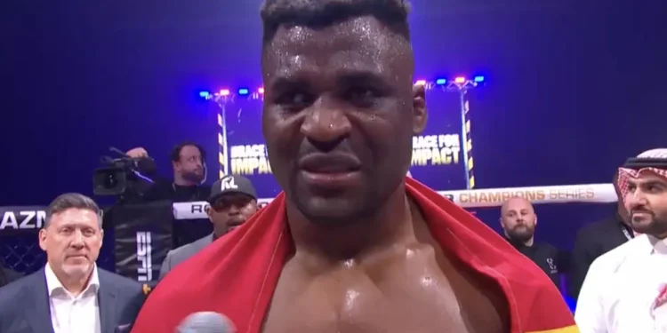 Francis Ngannou tearful