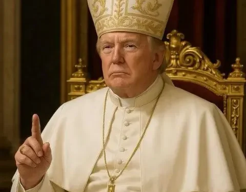 Trump and White House share AI image of him as Pope