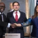 DR congo and Rwanda shake hands after peace deal
