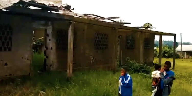 File image of school attacks in Anglophone regions