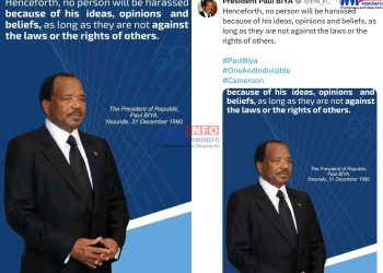 Paul Biya's freedom of expression pledge