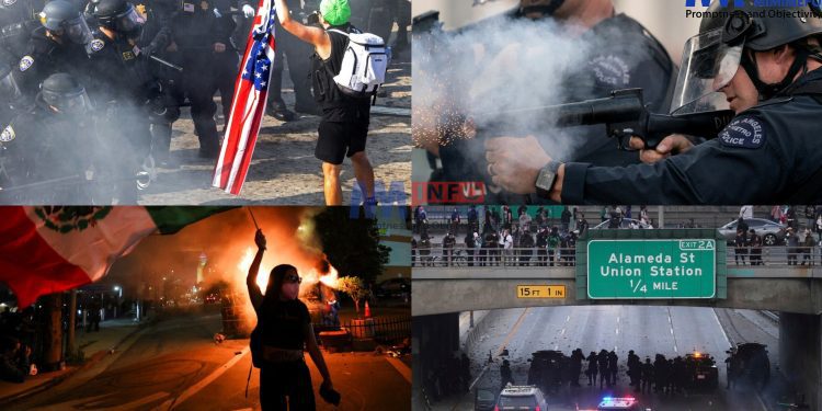 Protests erupt in US state of California