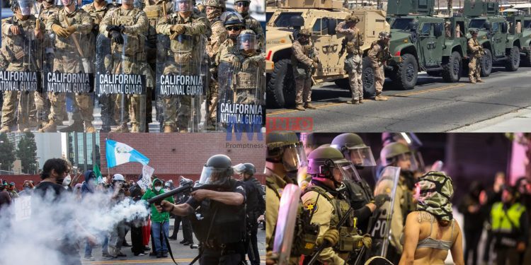 Trump increase troops in the state of California