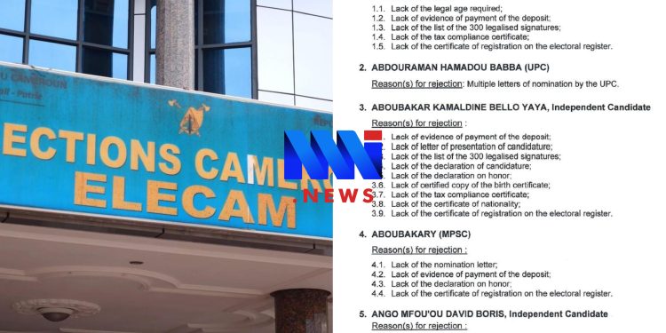ELECTIons Cameroon Rejection reasons