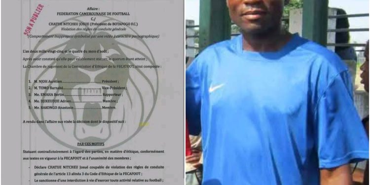 La fecafoot radie à vie un président de club.