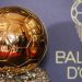 This picture taken on October 17, 2022 shows the trophy prior the 2022 Ballon d'Or France Football award ceremony at the Theatre du Chatelet in Paris. (Photo by FRANCK FIFE / AFP)