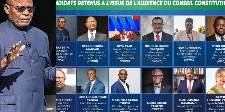 Kamto and 11 Opposition candidates
