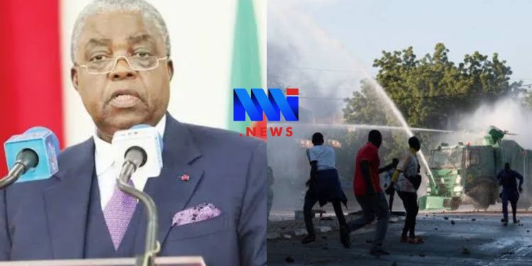 Emmanuel Said and protesters