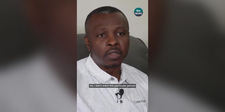 Dr Paul Awah, Radiographer working with NHS in the UK. (Screenshot/ITV News)