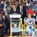 President Paul Biya delivering campign speech in Maroua, Far North Region, ahead of the 2018 presidential election. Source PRC