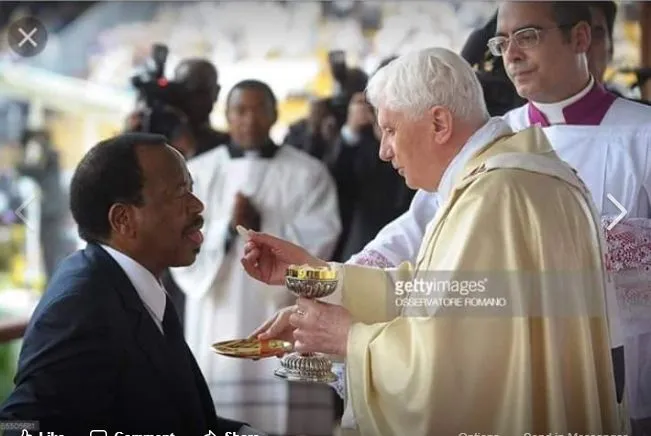 President Biya Taking Communion