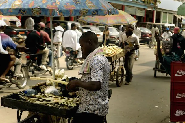 Street Vendor In Douala Cameroon
