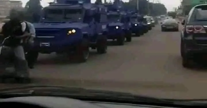 Soldiers Parading the streets in Cameroon