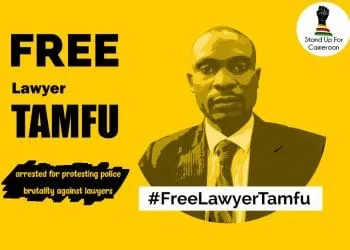 Stand Up for Cameroon advocating for the release of Barrister Tamfu