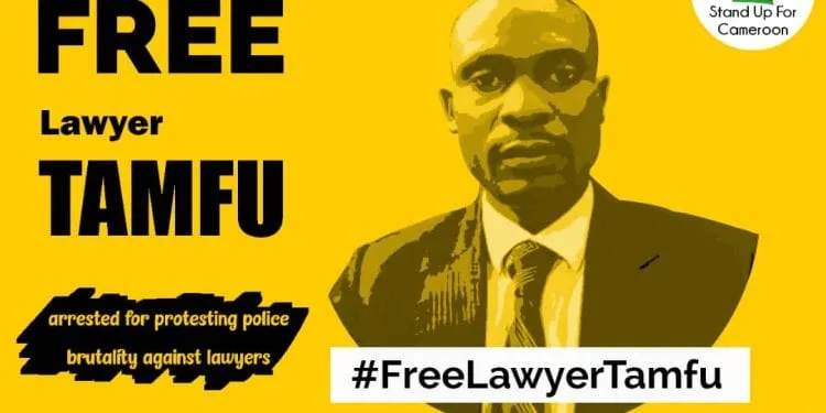 Stand Up for Cameroon advocating for the release of Barrister Tamfu