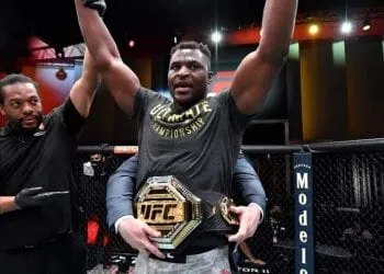 Francis Ngannou, champion du monde des poids lourds de l'Ultimate Fighting Championship (UFC)
