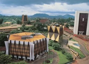 Vue aérienne du quartier adminisratif de yaounde
