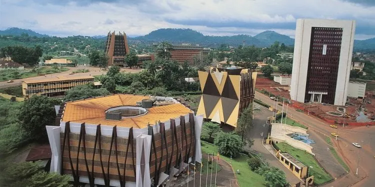 Vue aérienne du quartier adminisratif de yaounde