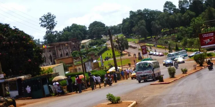 Bafoussam Tamdja Neighbourhood. View Of BEAC From Afar