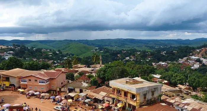Vue Aerienne De La Ville De Foumvan Cameroun