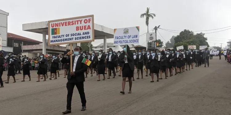 May 20th March past parade Buea, Cameroon