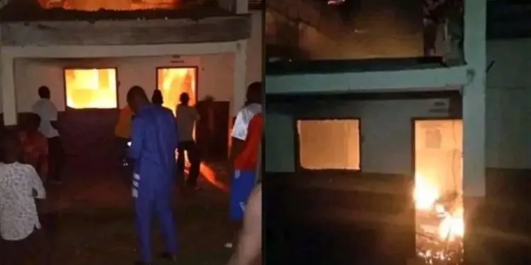 Students alleged burnt building to impede exams