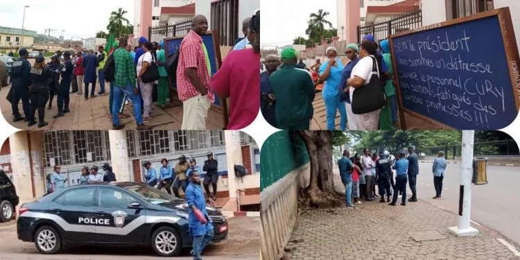 Protesting healthcare personel arrested in Yaounde
