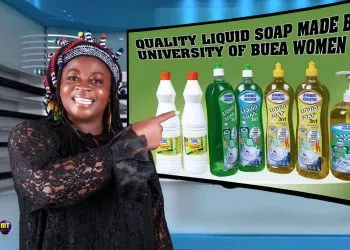 University women produce liquid soap, Buea Cameroon