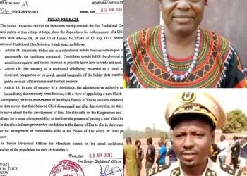 Menchum SDO, Abdoulahi Aliou criticised for trying to meddle in Esu tradition