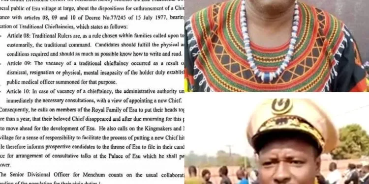 Menchum SDO, Abdoulahi Aliou criticised for trying to meddle in Esu tradition